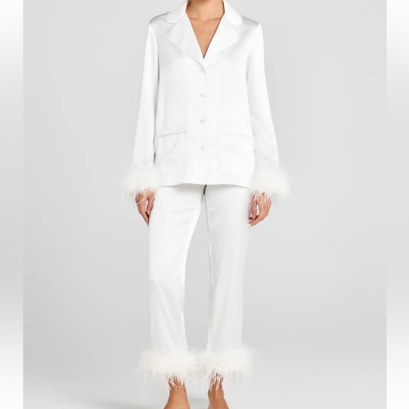 NADINE MERABI Tops - NADINE MERABI Darbie White Pajama Set Small/Medium 5475